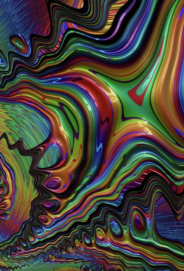 Liquid Rainbow Fractal 24 Digital Art by Cindy Boyd - Fine Art America