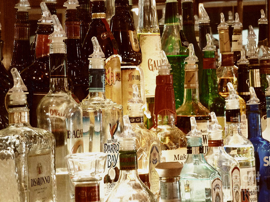 Bottle Photograph - Liquor Bottles by Two Hivelys
