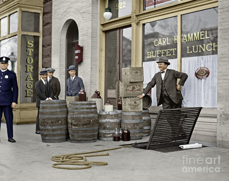 Liquor Raid, 1923 Photograph by Granger