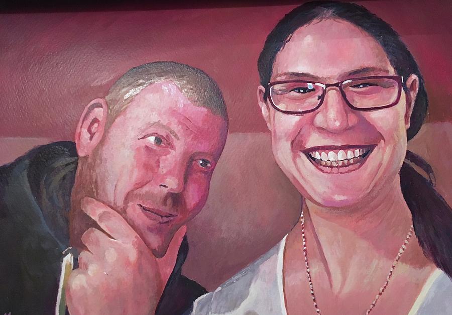 Lisa and Marc. Painting by Mike Jeffries