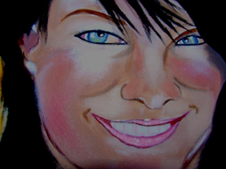 Lisa in close up Painting by Rusty Gladdish