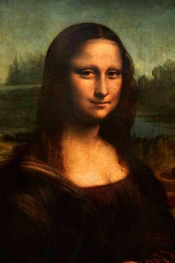 Lisa Mona After Leonardo Da Vinci's Mona Lisa H B Painting by Gert 