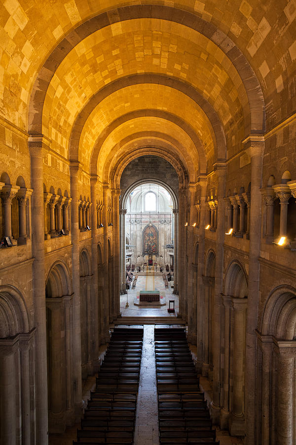 Lisbon Cathedral Interior In Portugal