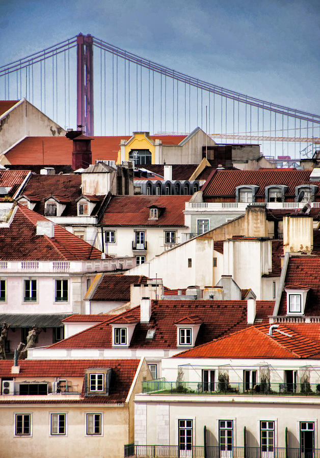 Lisbon Rooftops Photograph by Dennis Cox