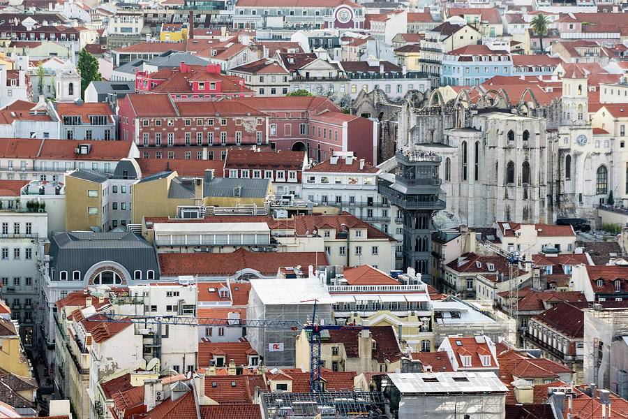 Lisbon Rooftops Photograph by Steven Richman