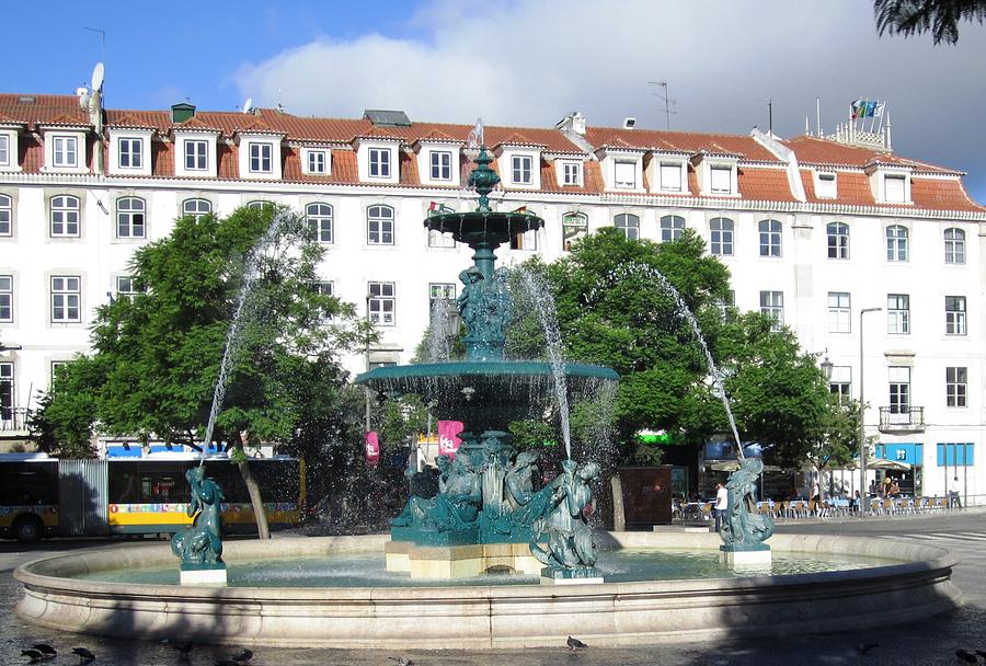 Lisbon Water Fountain IV Portugal Photograph by John Shiron