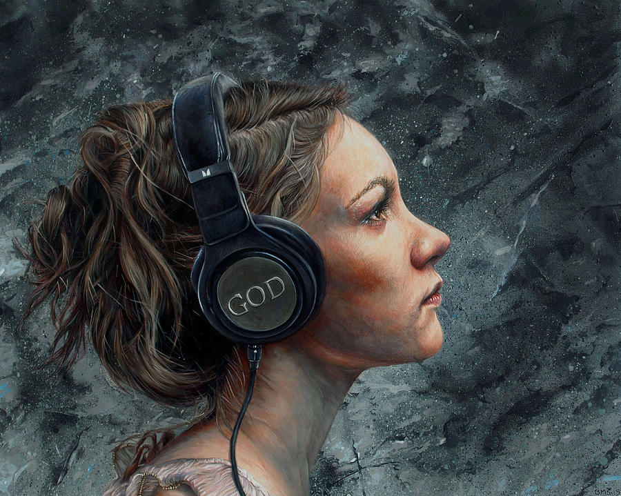 Music Painting - Listen 4 by Brent Schreiber