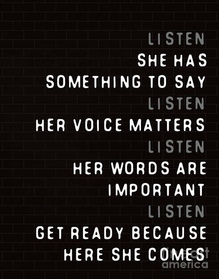 Voice Digital Art - Listen to Her by L Machiavelli