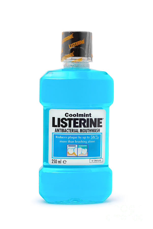 Bottle Photograph - Listerine mouthwash by Cristian M Vela