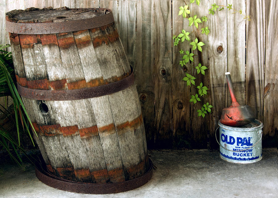 Unique Photograph - Listing to Port - Barrel and Old Pal Minnow Bucket by Mitch Spence