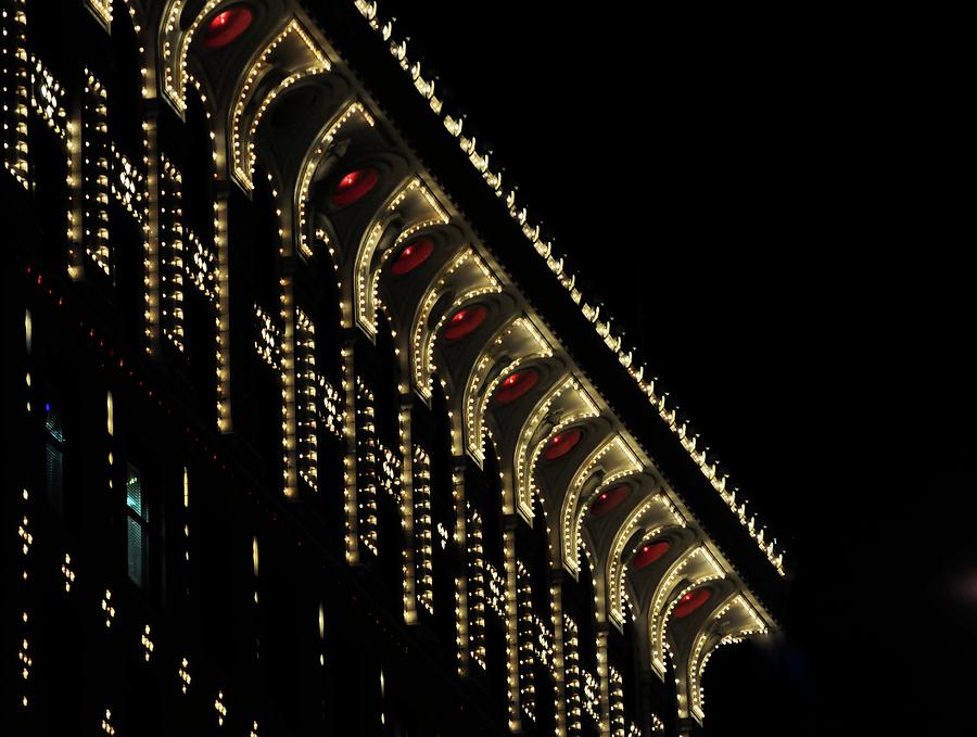 Lit Building At Night Photograph
