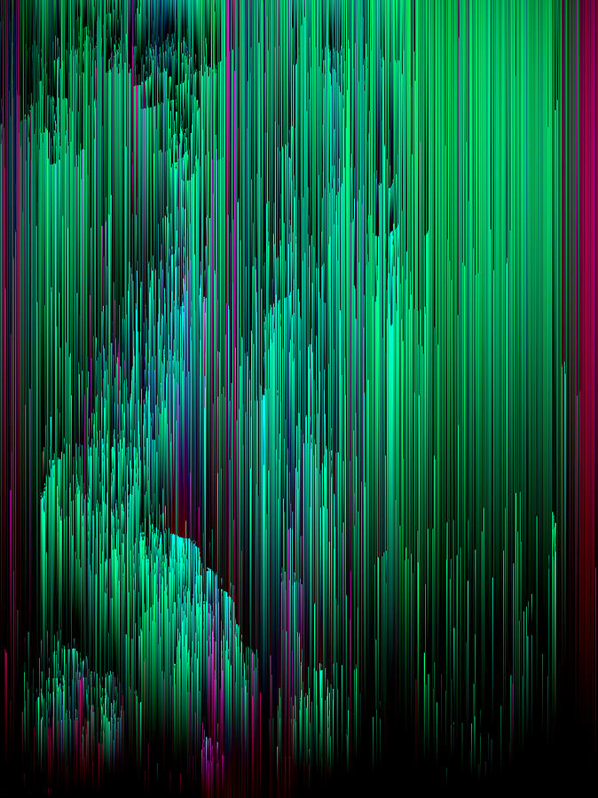 Lit From Below - Pixel Art Digital Art by Jennifer Walsh
