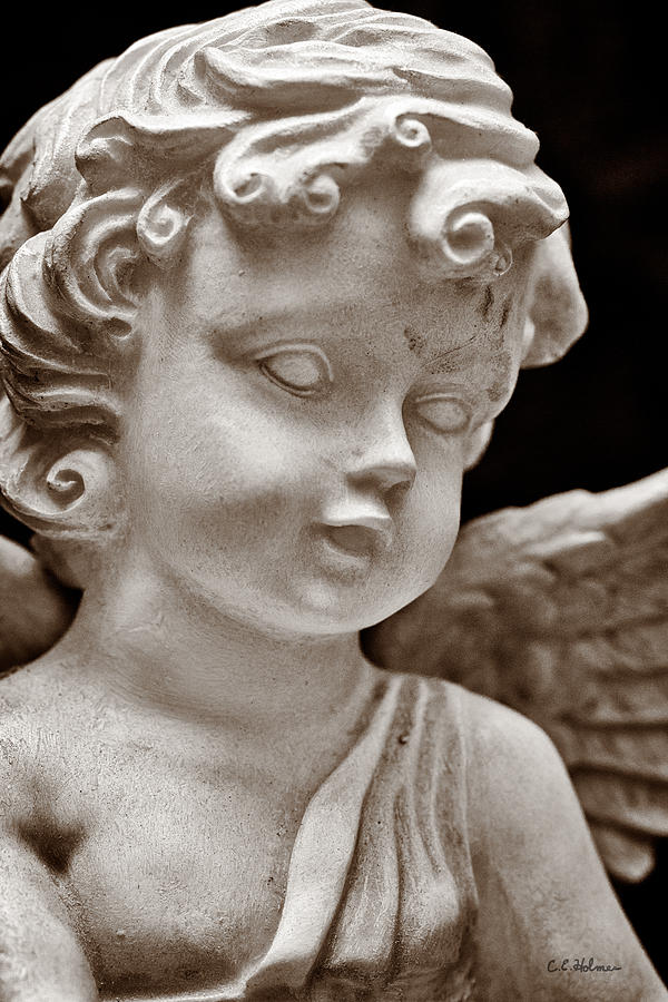 Little Angel - Sepia Photograph by Christopher Holmes
