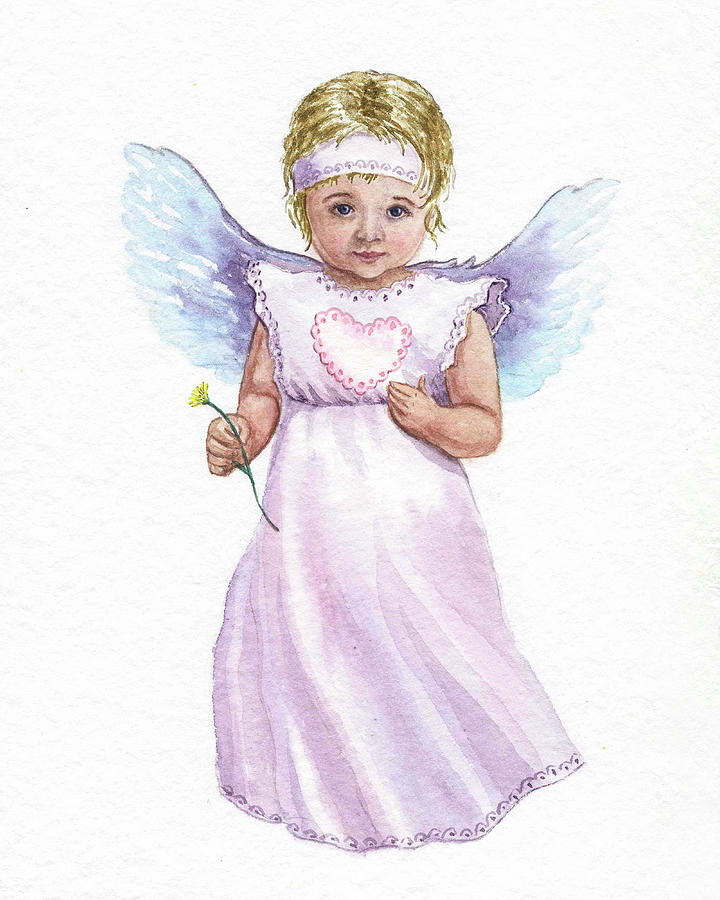 Blondie Painting - Little Angel  by Irina Sztukowski