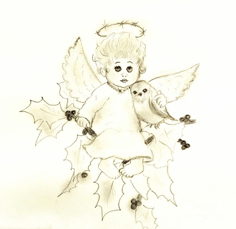 Little Angel Drawing by Sonya Chalmers