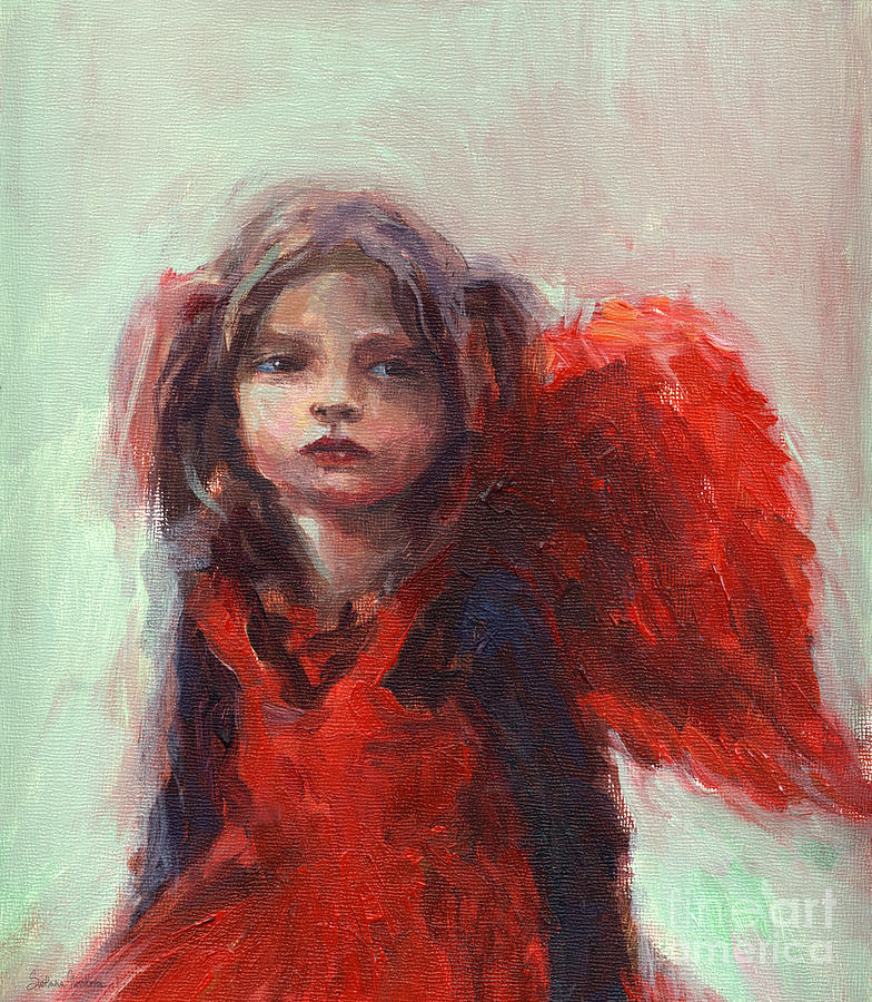 Girl With Wings Painting - Little angel by Svetlana Novikova