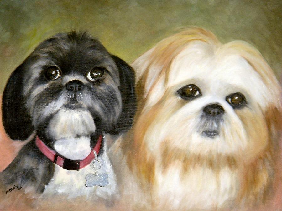 Dog Painting - Little Angels by Merle Blair