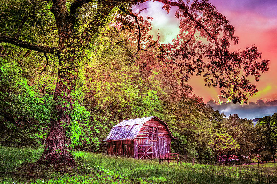 Little Barn in the Smokies Photograph by Debra and Dave Vanderlaan