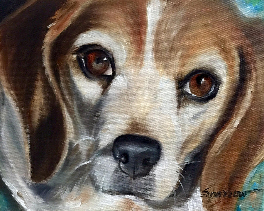 Little Beagle Painting by Mary Sparrow