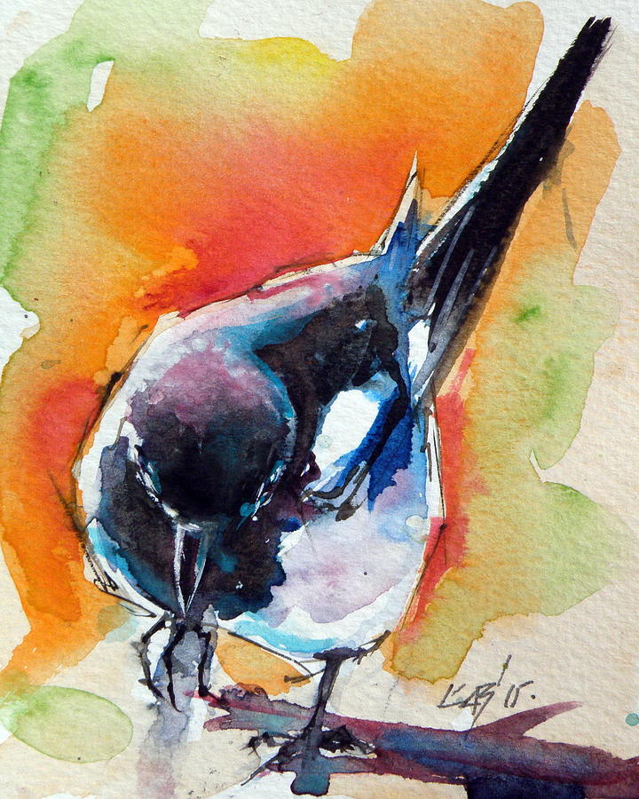 Little bird Painting by Kovacs Anna Brigitta