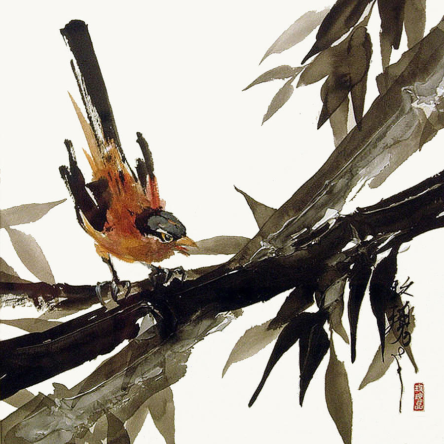 Little Bird V Painting by Chris Paschke