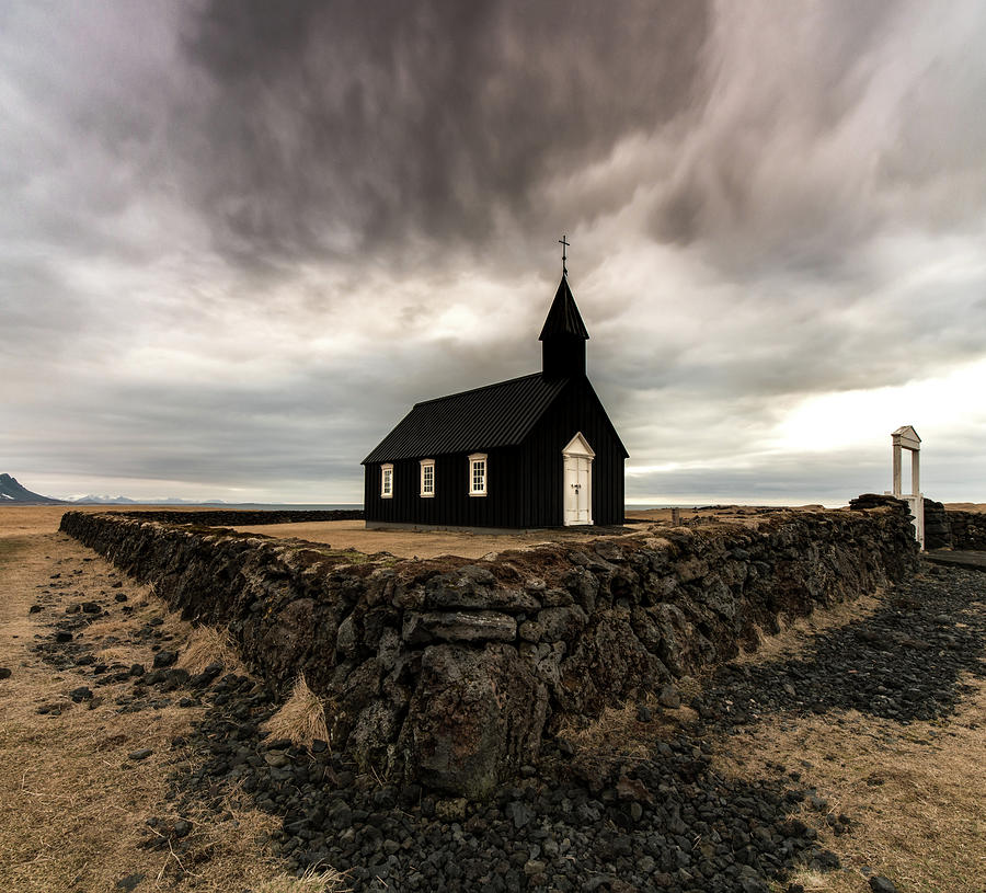 Little Black Church Photograph by Larry Marshall