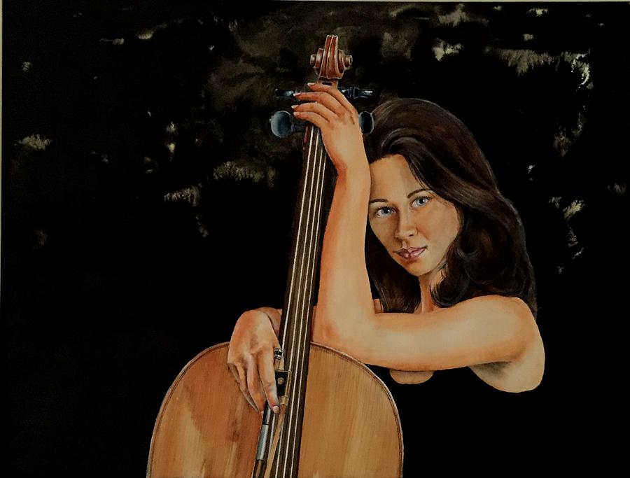 Music Painting - Little black Dress by Don Whitson