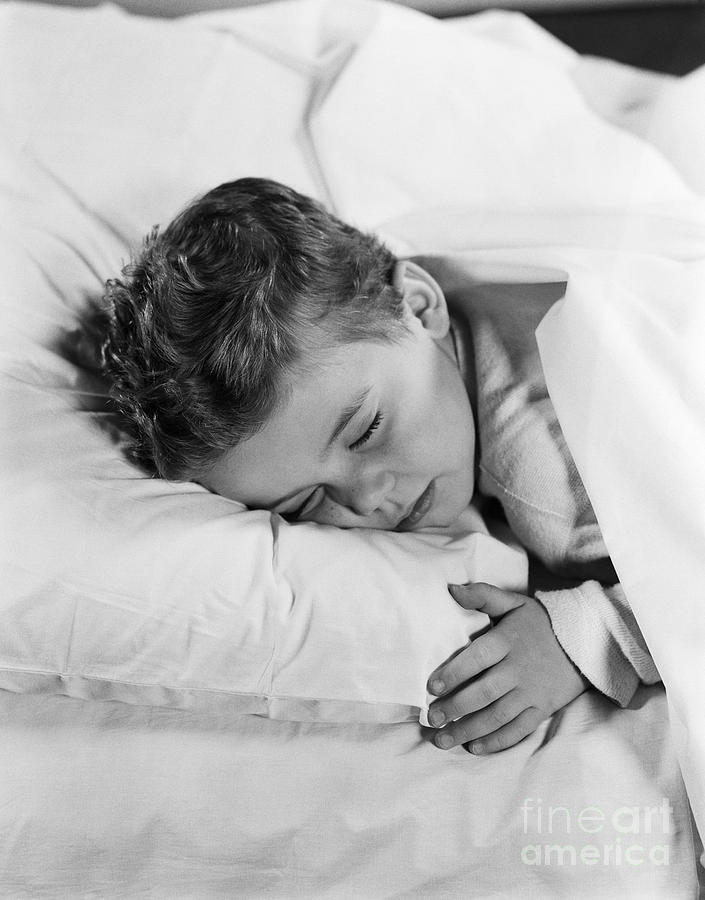 Little Boy Asleep In Bed, C.1950s Photograph by H. Armstrong Roberts/ClassicStock