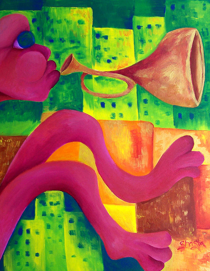 Little Boy Blue Painting by Shasta Miller Little Boy Blue Painting by Shasta Miller