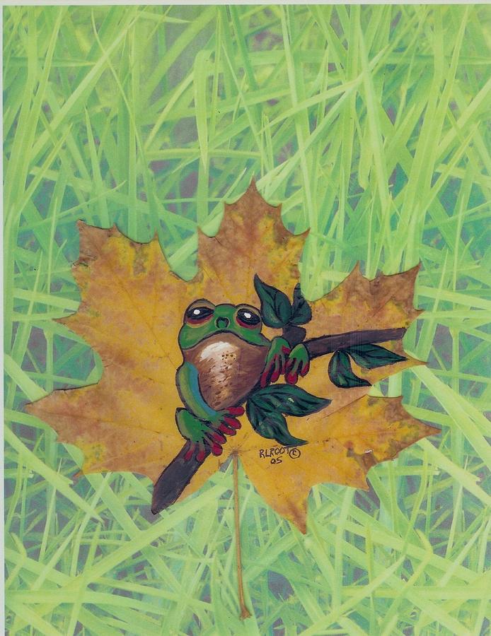 Little buddy frog Painting by Ralph Root