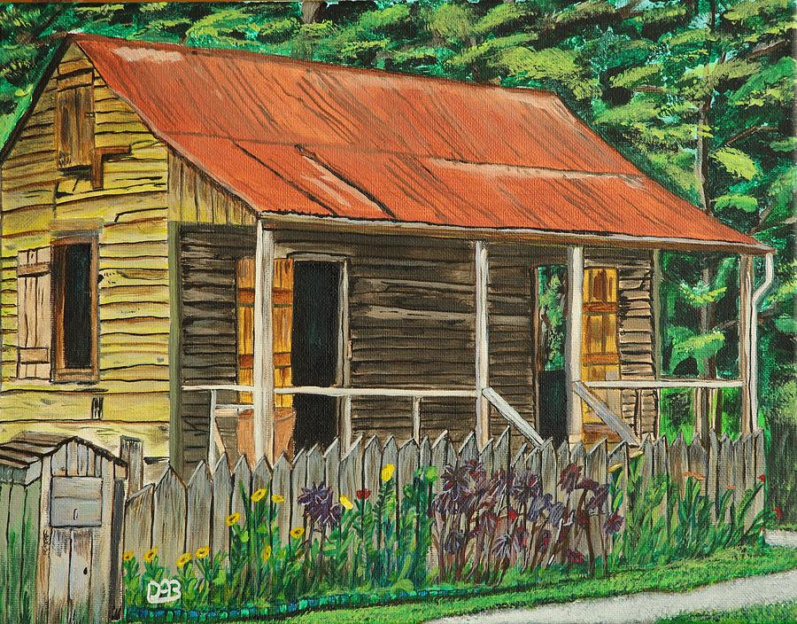 Little Cabins Painting by David Bigelow