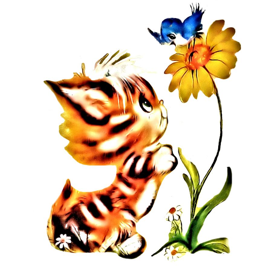 Katy Perry Digital Art - Little Cat Kim by Thomas Schmidt