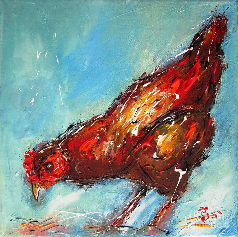 Little chick  Painting by Mary Cahalan Lee - aka PIXI