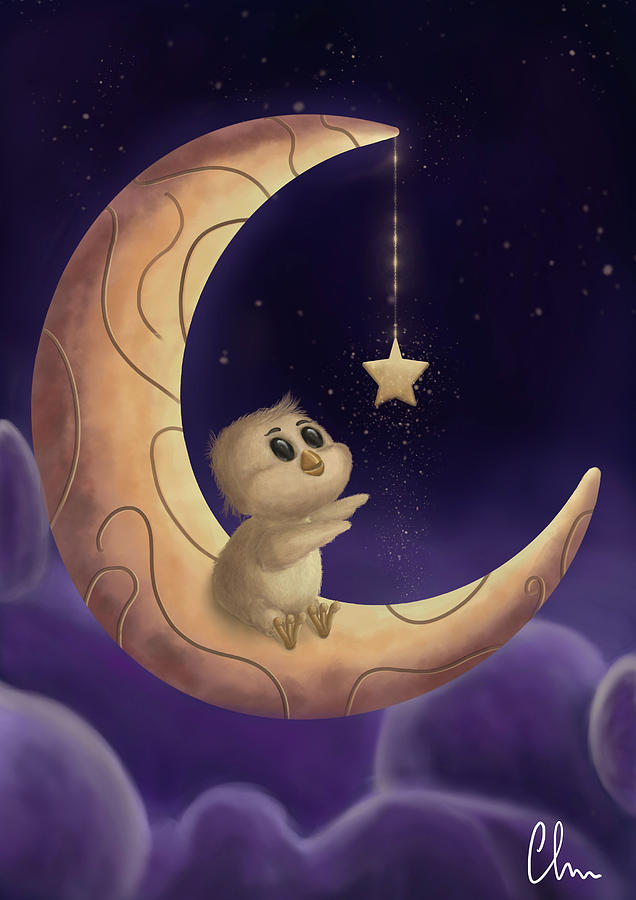 Little chick on the moon Digital Art by Christian Perraudin - Fine Art ...