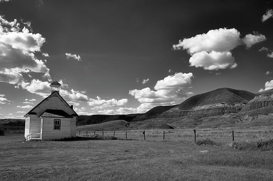 Little Church in the Badlands of Alberta Photograph by Alexander Shamota