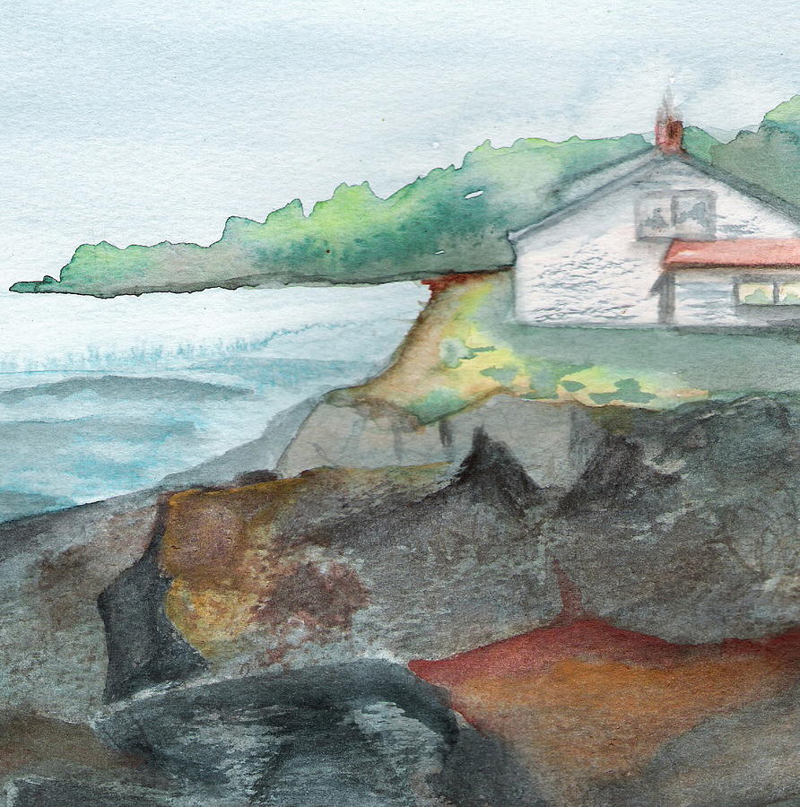 Little Cottage Painting by Marsha Woods