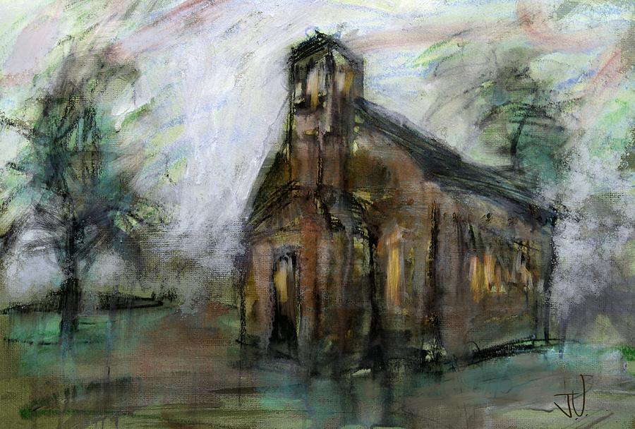 Little Country Church Digital Art by Jim Vance