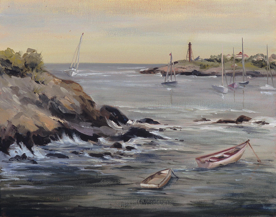 Little Cove at Marblehead Painting by Shari Jones