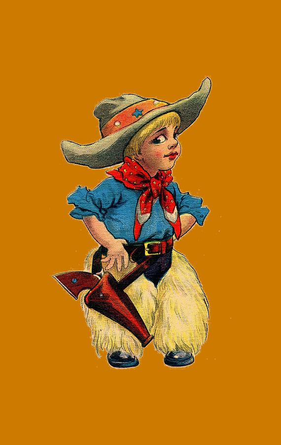 Little Cowboy T Shirt Digital Art by Bellesouth Studio