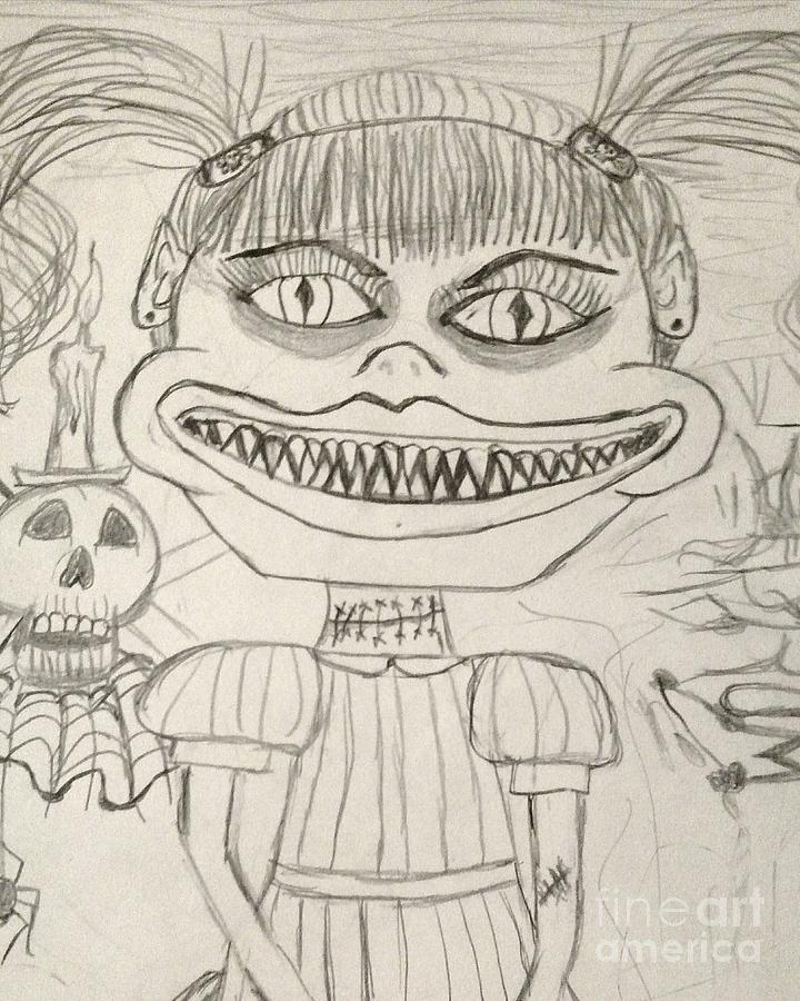 demon girl drawings