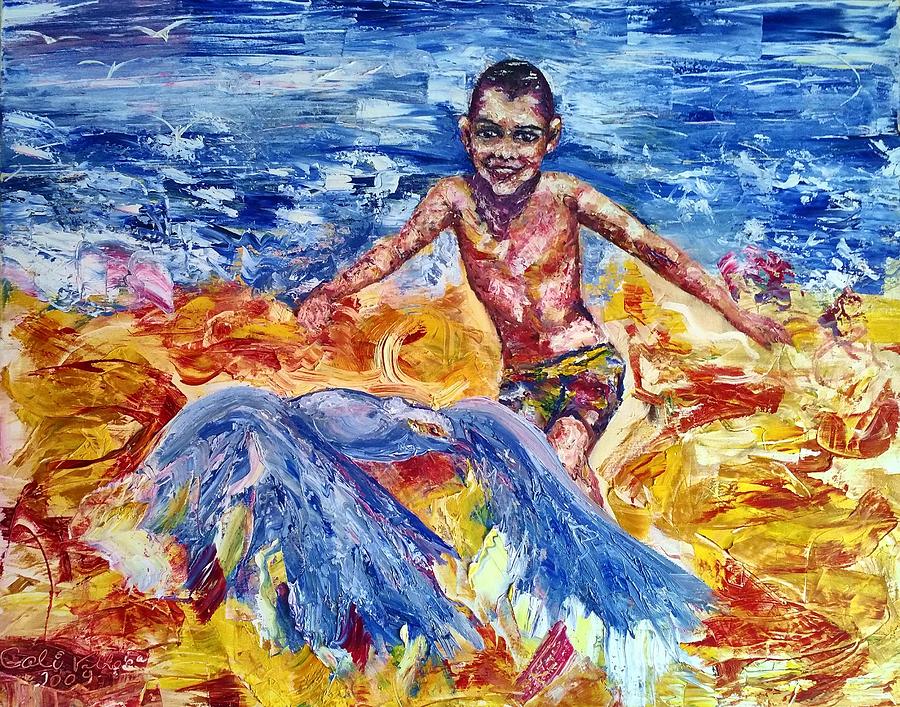 Little Devil Painting by Gali Valkova Little Devil Painting by Gali Valkova