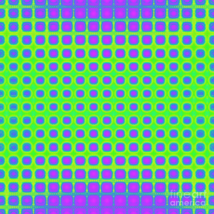 Little Dot-green Purple Mixed Media by Mando Xocco