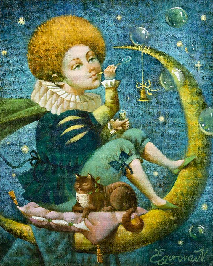 Fairy Tales Painting - Little Dreamer by Nadia Egorova