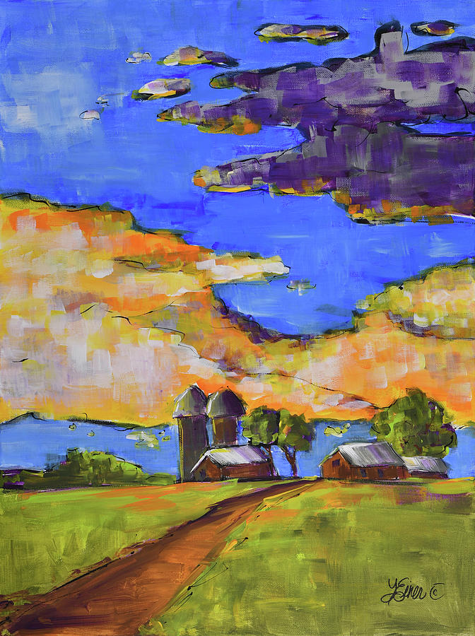 Little Farm Down the Road Painting by Terri Einer