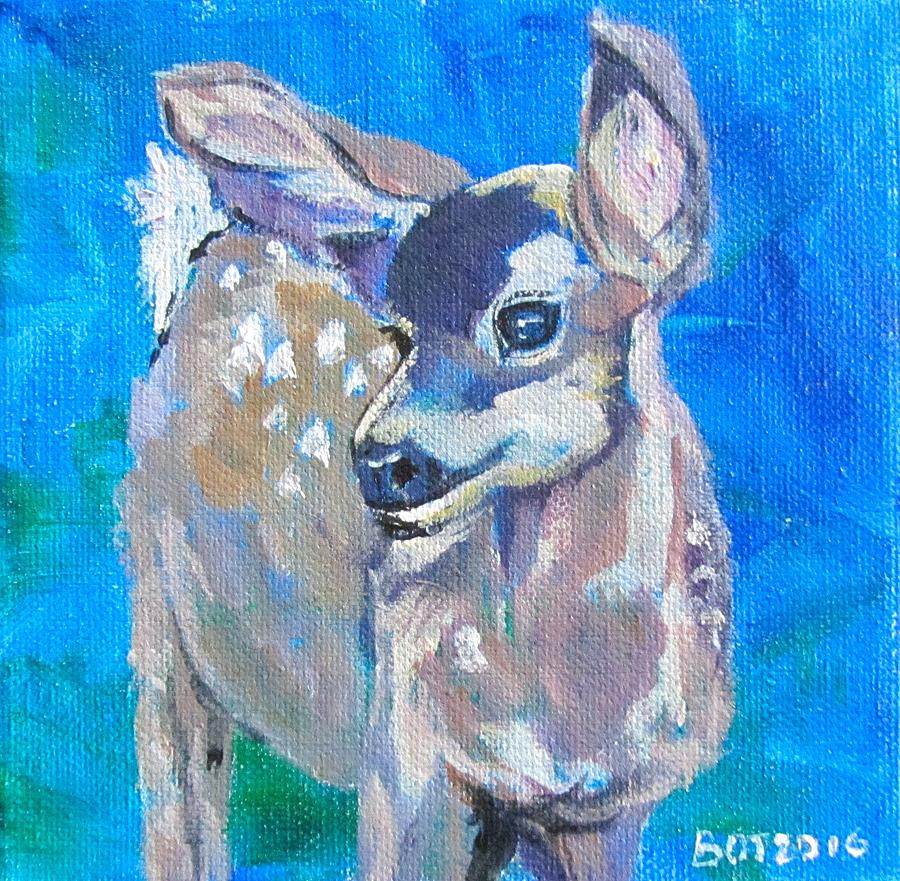 Little Fawn  Painting by Barbara OToole