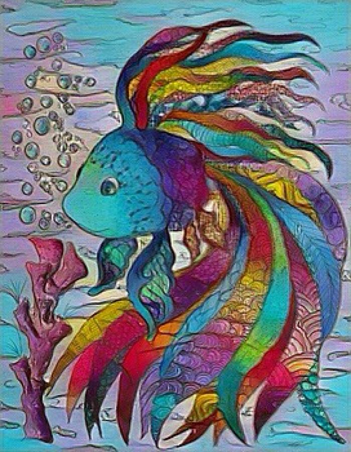 Little fish 3 Digital Art by Megan Walsh