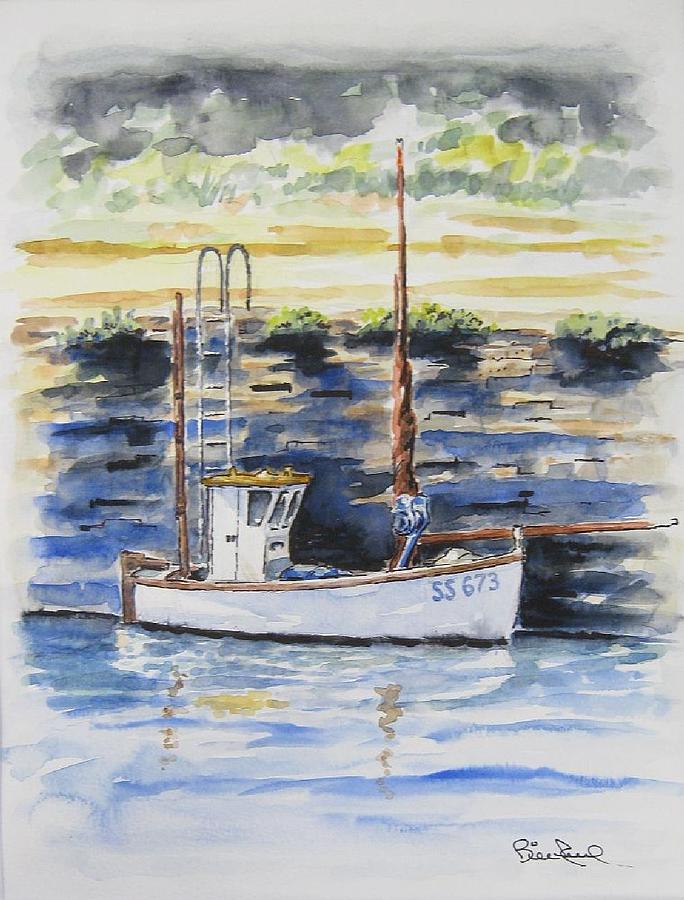 Little Fishing Boat Painting by William Reed