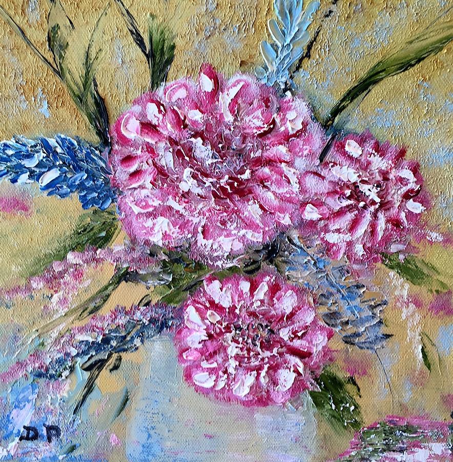 Little Floral Bouquet Painting by Donna Painter