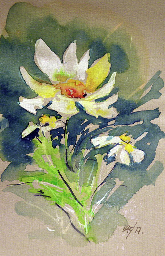 Little flower Painting by Kovacs Anna Brigitta