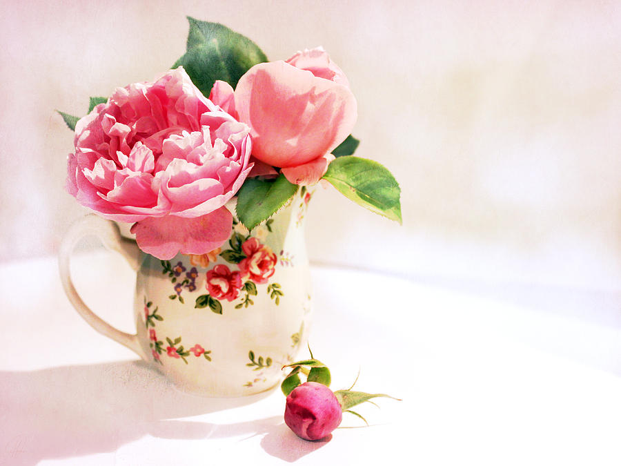 Flower Digital Art - Little Flowered Jug by Margaret Hormann Bfa